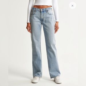 Abercrombie Low Rise Baggy Jean in color Light